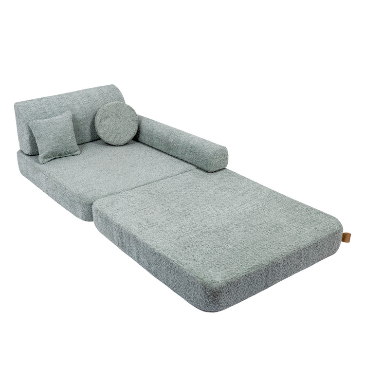 Modular Sofa for Kids - Premium Boucle, Fresh Mint