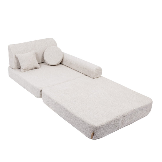 Modular Sofa for Kids - Premium Boucle, Champagne Ecru