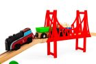 Wooden Train Set, 90 Pieces