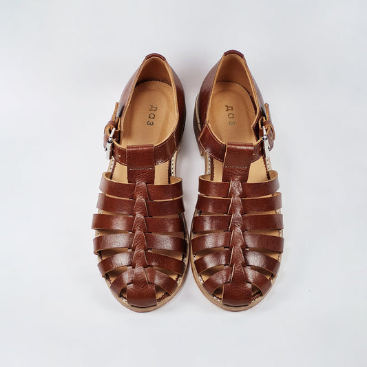 Handmade Leather Fisherman Sandals - Brown