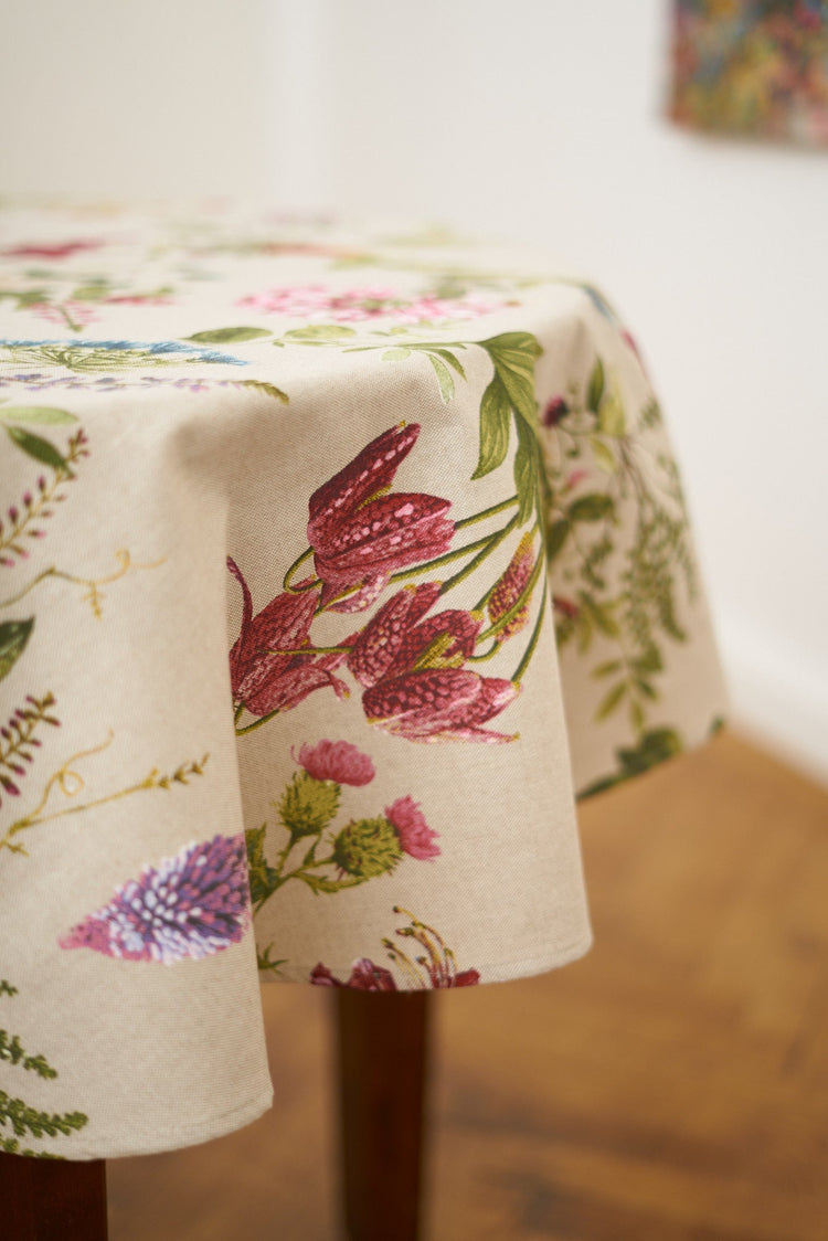 Round Floral Tablecloth - Botanico