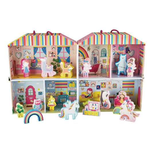 Playbox with Wooden Pieces - Rainbow Fairy