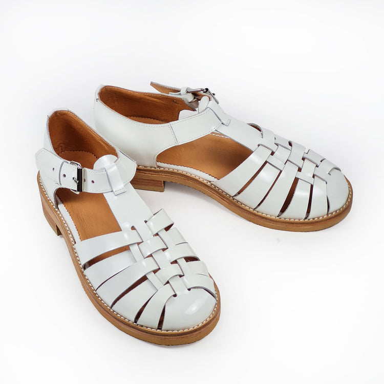 Handmade Leather Fisherman Sandals - White