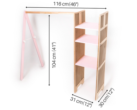 Kids Wooden Clothing Rack