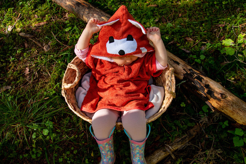 Short-Sleeve Poncho FOX - For TODDLERS