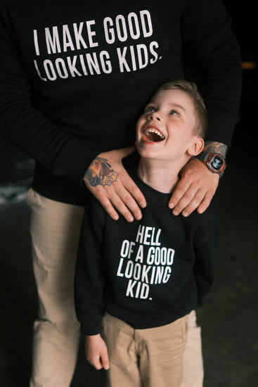 Matching Sweatshirts For Dad and Kid - Black