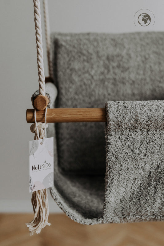 BaBi Baby Swing - Bouclé Stone Grey