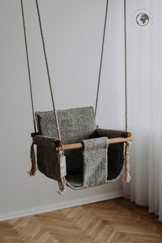 BaBi Baby Swing - Bouclé Stone Grey