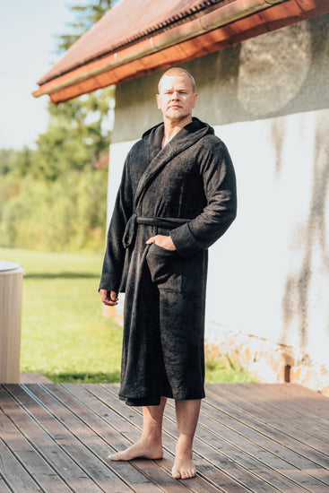 Unisex Hooded Bathrobe - Bamboo Terry