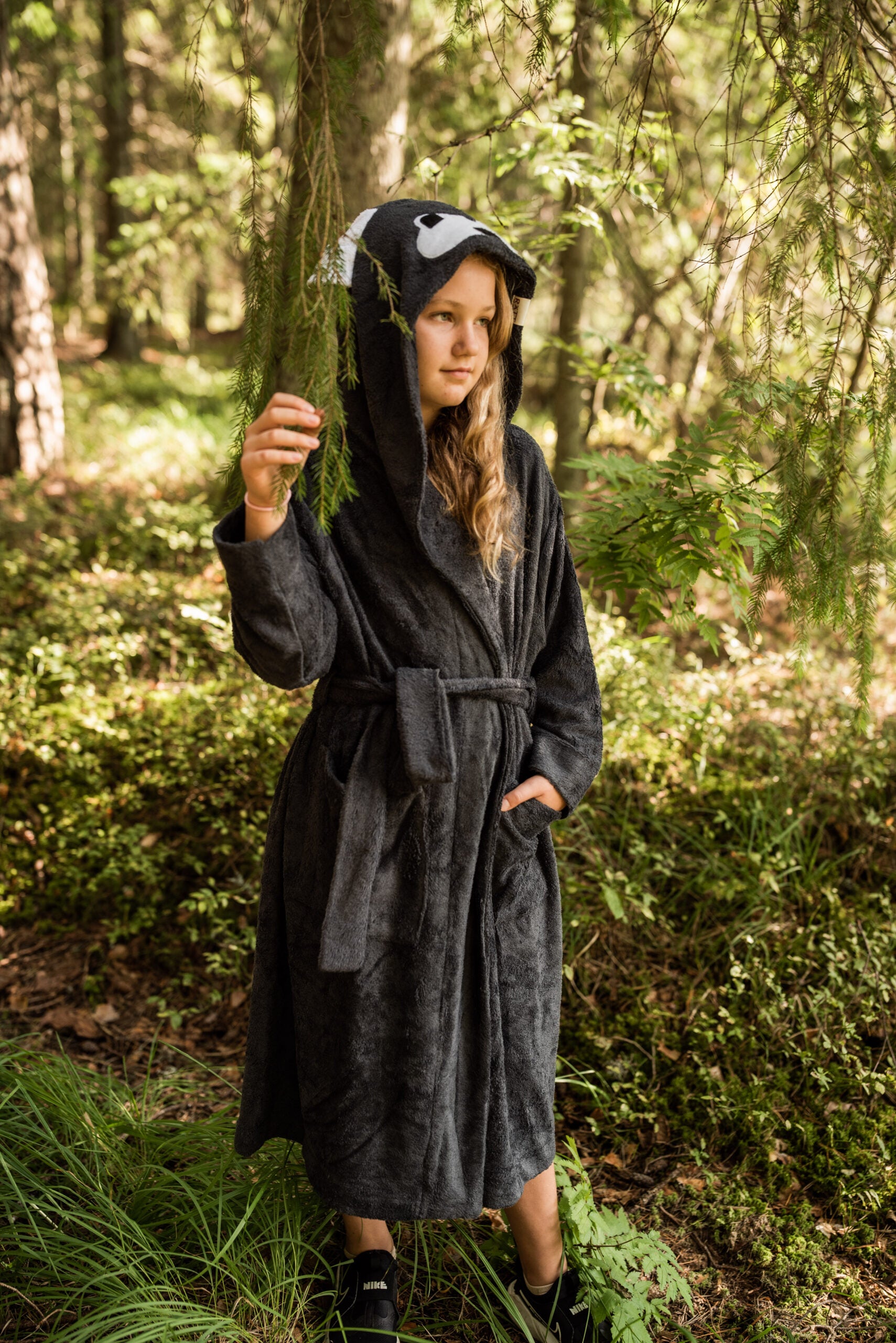 Bamboo Terry Bathrobe WOLF – For KIDS (Size 122-150)