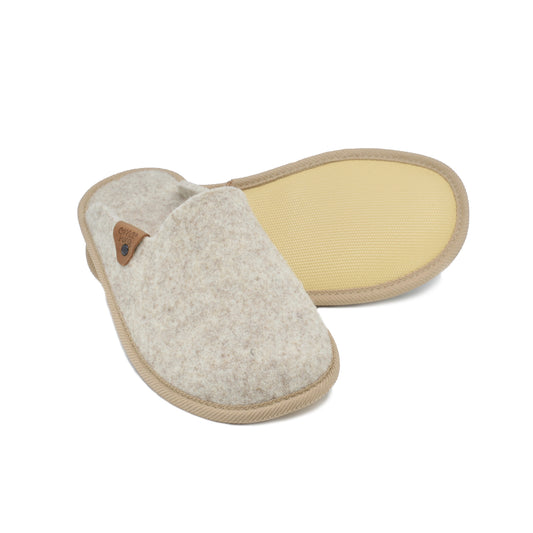 Natural felt slippers Pelsi - New Beige