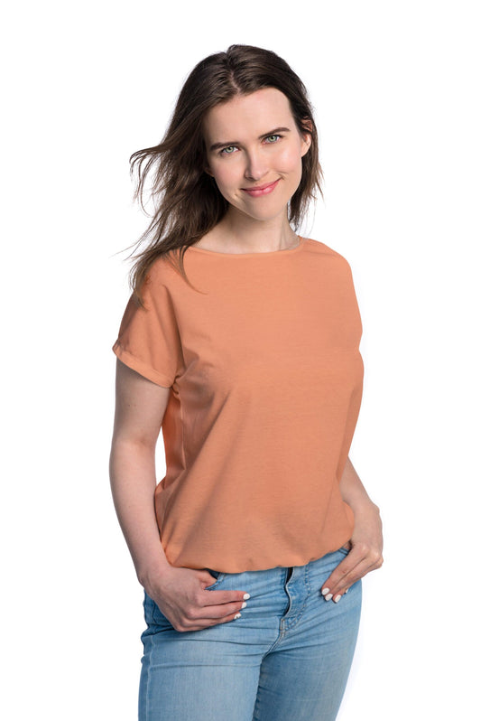 Tan-Through T-Shirt - Terracotta