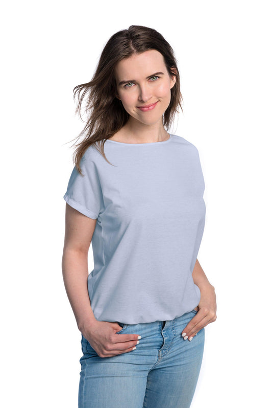 Tan-Through T-Shirt – Light Blue