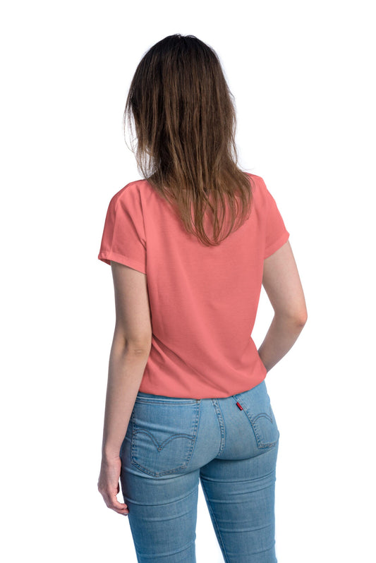 Tan-Through T-Shirt – Coral