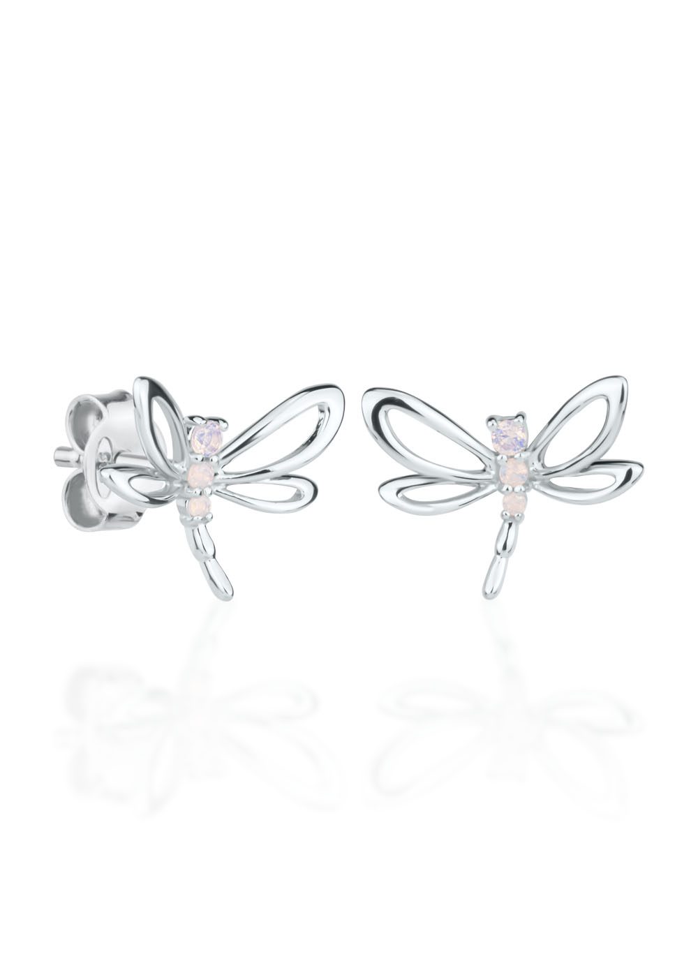 Earrings Pink Dragonfly - For Kids