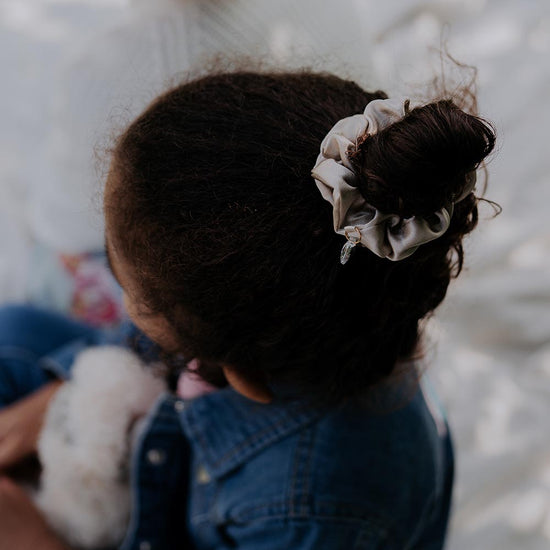 Luxury Silk Scrunchie - Beige