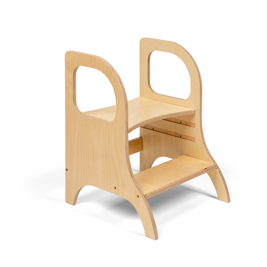 MIIMO® Adjustable Height Step Stool - Natural Wood