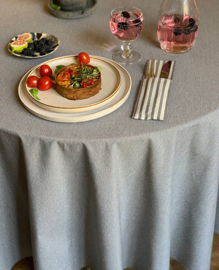 Round Tablecloth, Recycled Fabric - Nord 2