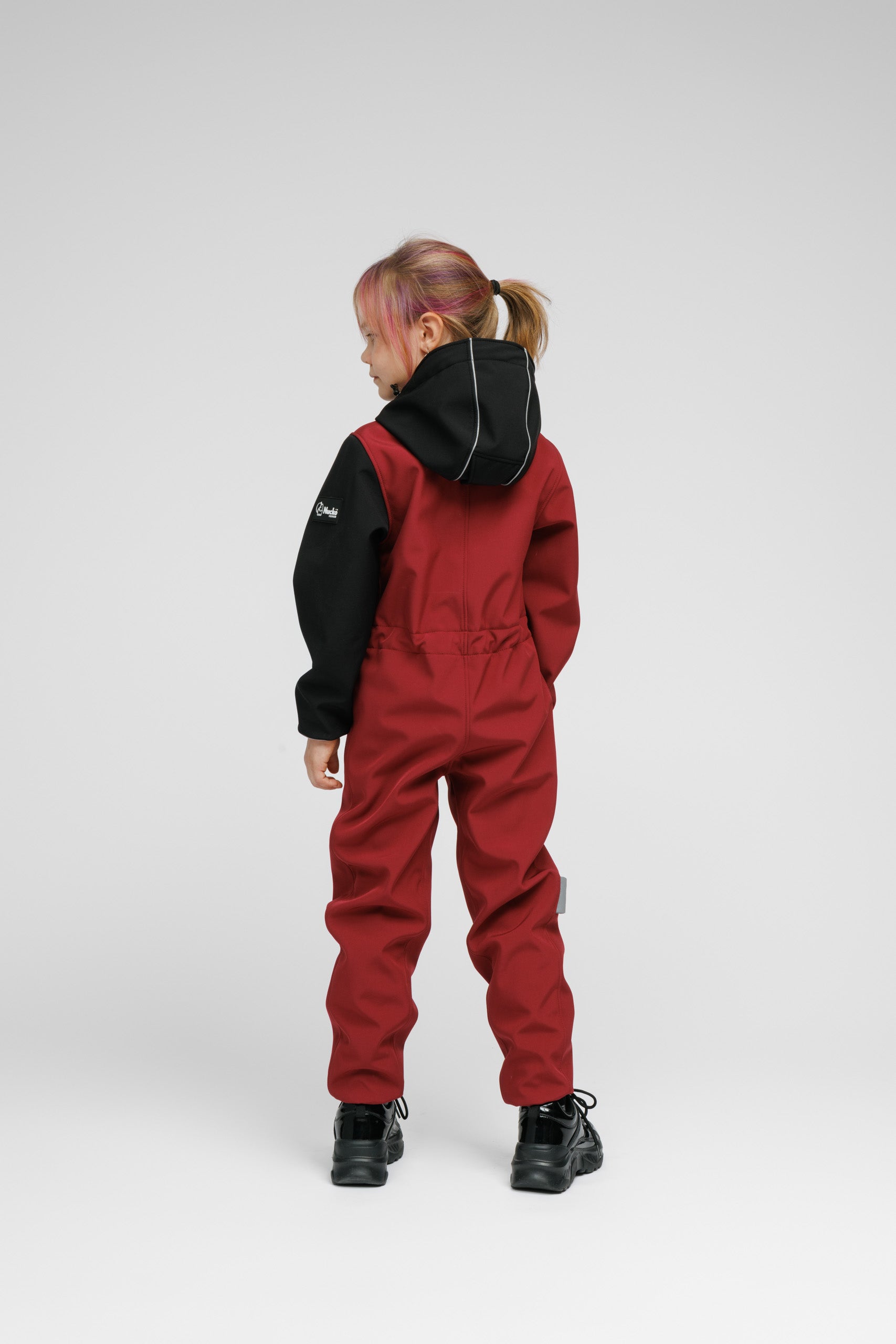 Softshell Onesie for Kids - SUNSET RED