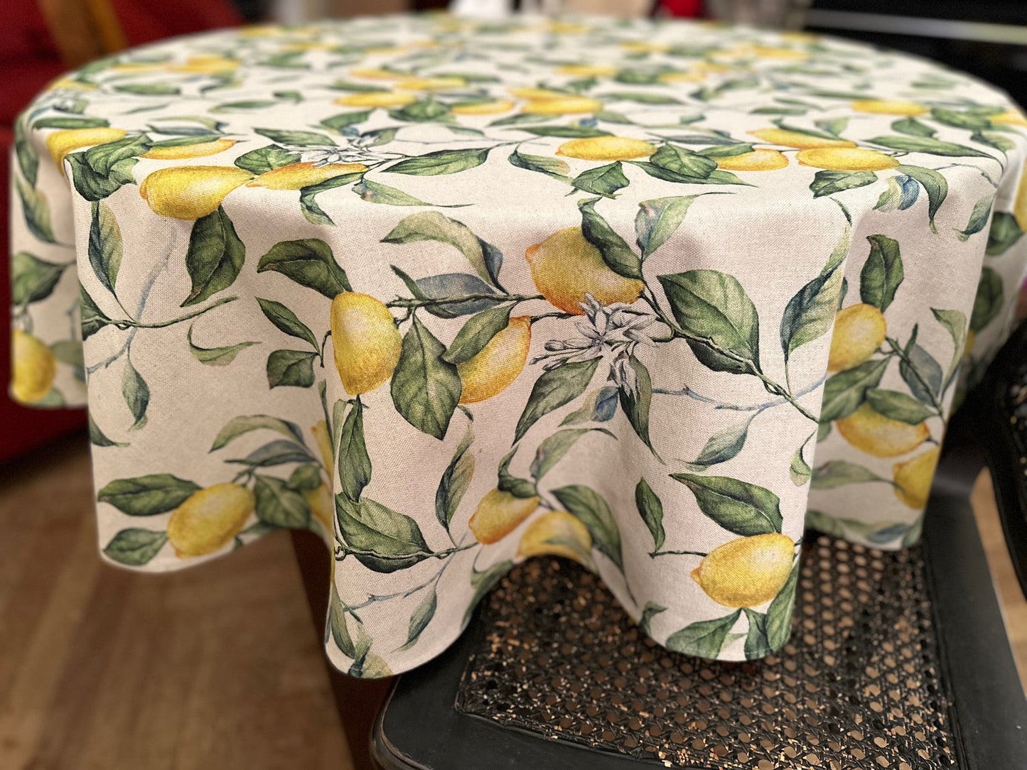 Round Tablecloth - Lemon Linen