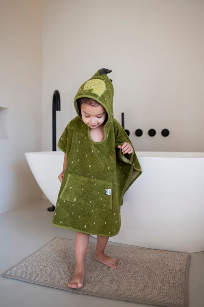 Hooded Bathing Poncho for Kids - Mr. Dino