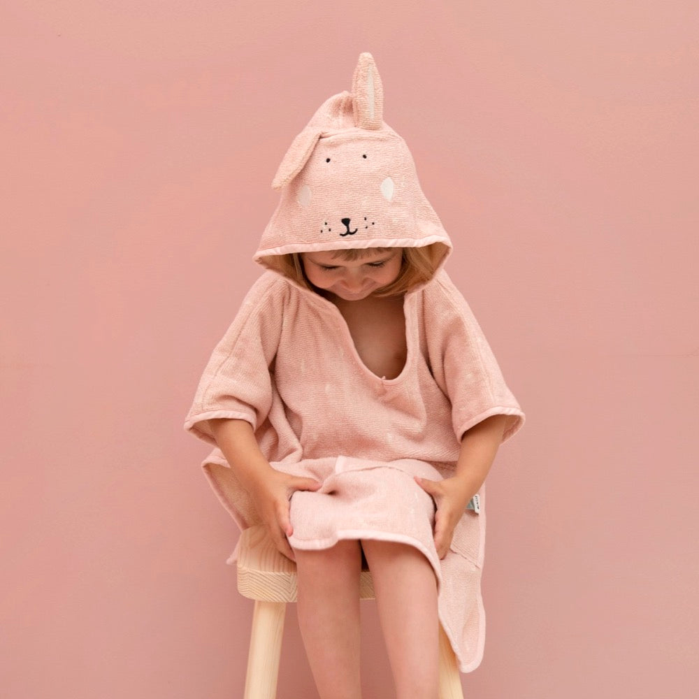 Hooded Bathing Poncho for Kids - Mrs. Rabbit