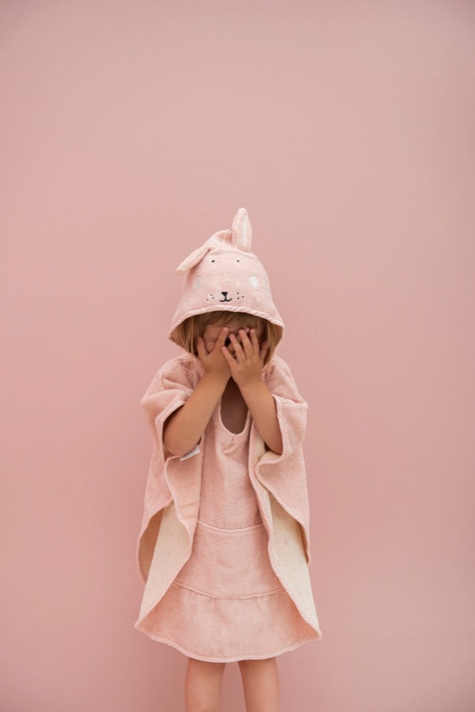 Hooded Bathing Poncho for Kids - Mrs. Rabbit