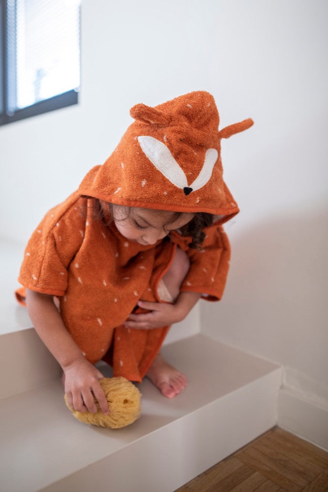 Hooded Bathing Poncho for Kids - Mr. Fox