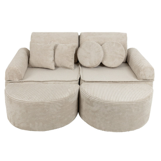 Medium Modular Sofa for Kids - Aesthetic Ecru Plus