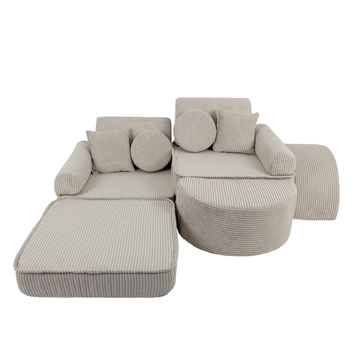 Medium Modular Sofa for Kids - Aesthetic Ecru Plus