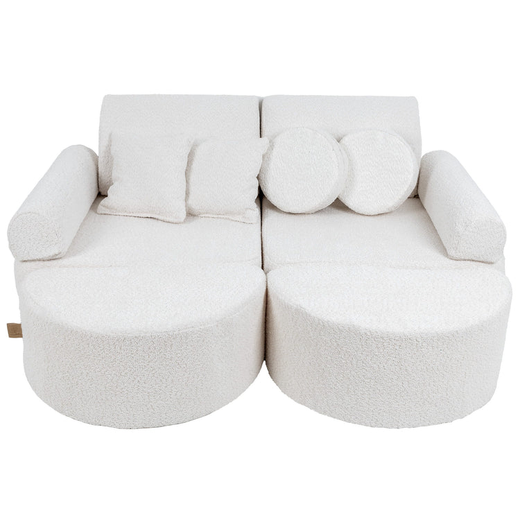 Medium Modular Sofa for Kids - Boucle White Plus