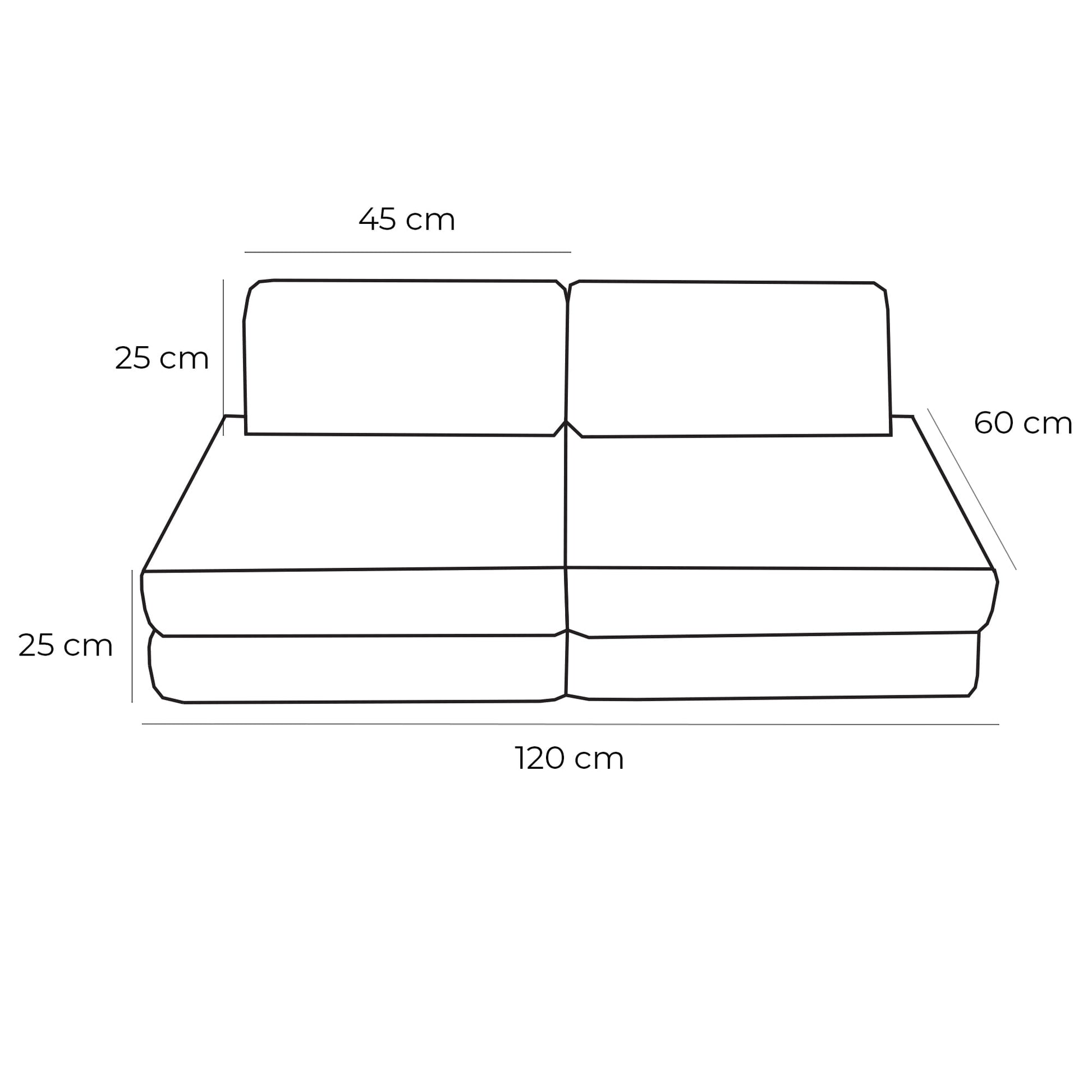 Small Modular Sofa for Kids - Aesthetic Turquoise