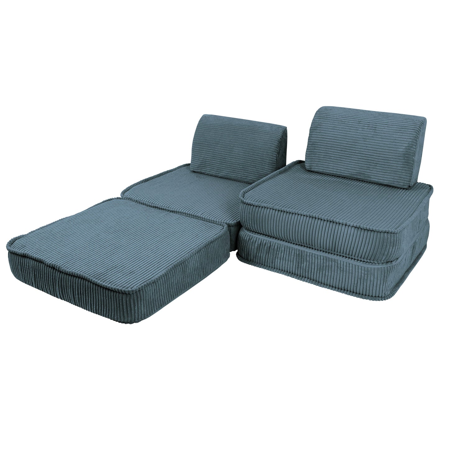 Small Modular Sofa for Kids - Aesthetic Turquoise