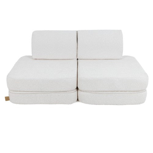 Small Modular Sofa for Kids - White Boucle