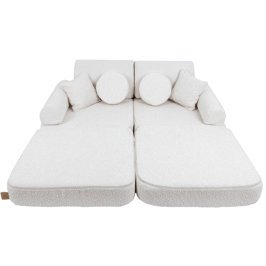 Medium Modular Sofa for Kids - Boucle White