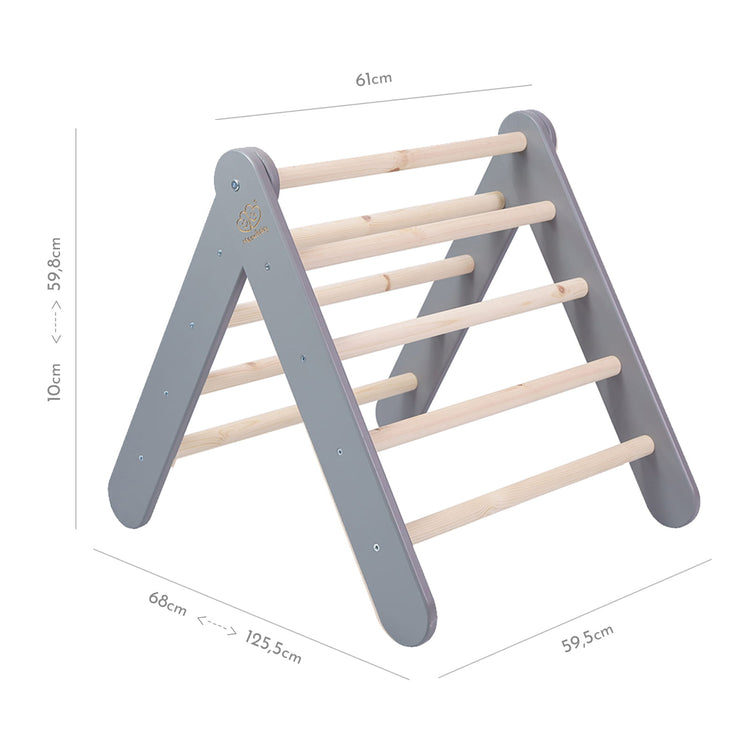 Ladder with a Slide-Climbing Wall - Grey