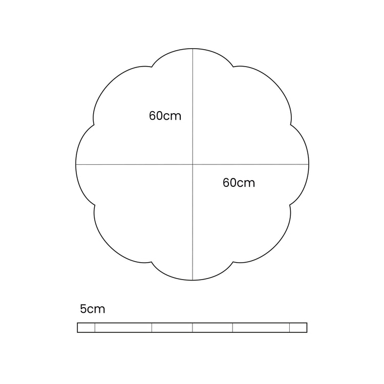 Play Mat for Kids - Cloud Shaped Bearly White