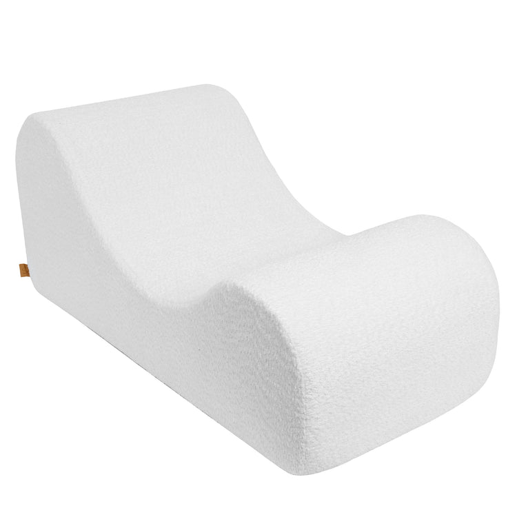 Wave Lounger - White Boucle