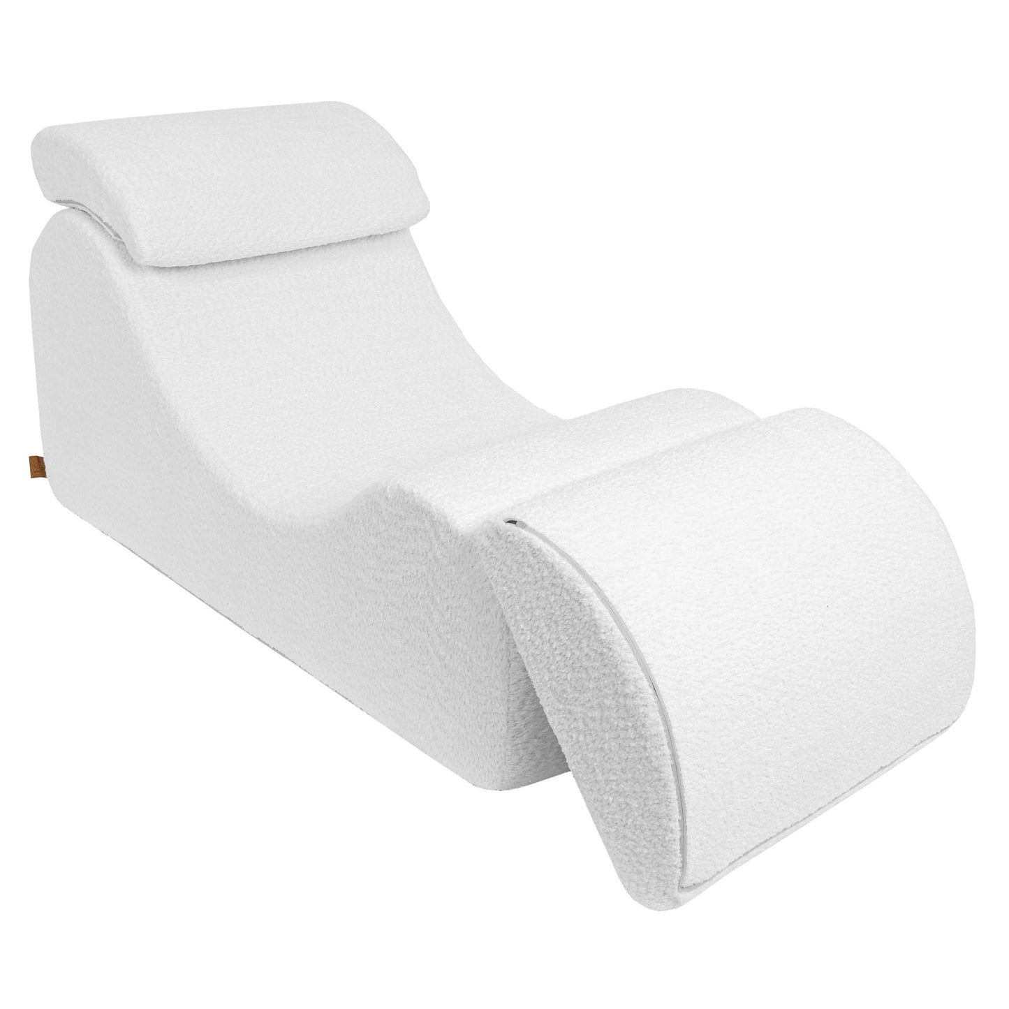 Wave Lounger - White Boucle