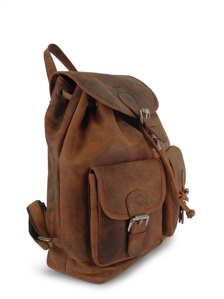 Leather Backpack NK 1910 - Brown