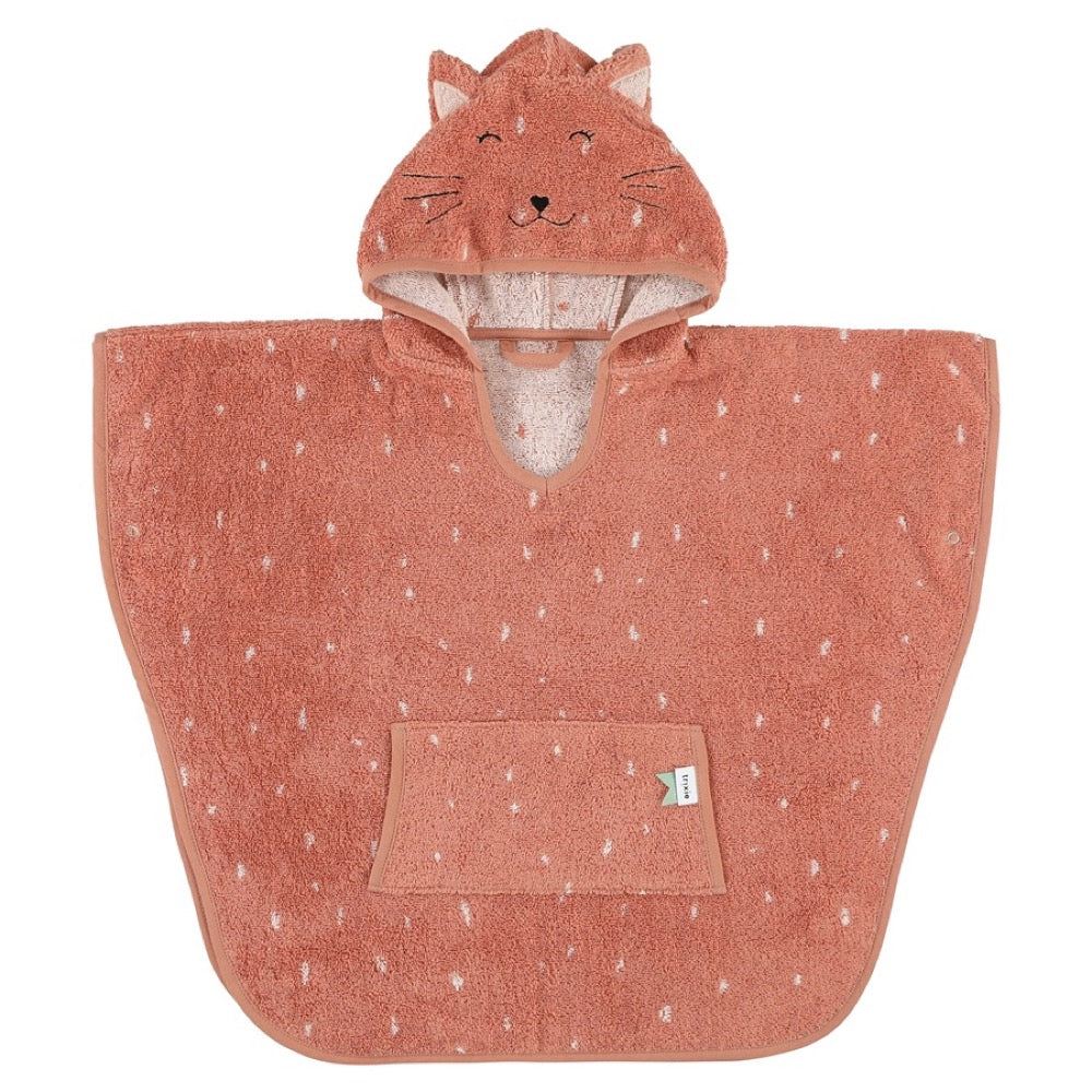 Hooded Bathing Poncho for Kids - Mrs. Cat