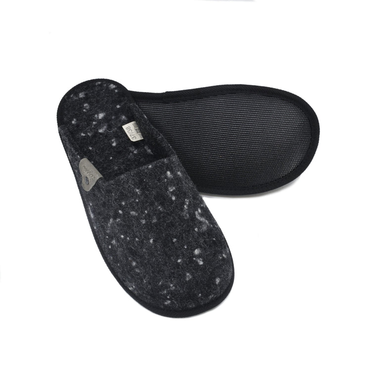 Natural felt slippers Pelsi - Dark grey