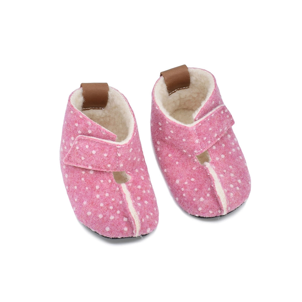 KAKU Children's Slippers - Pink with Dots