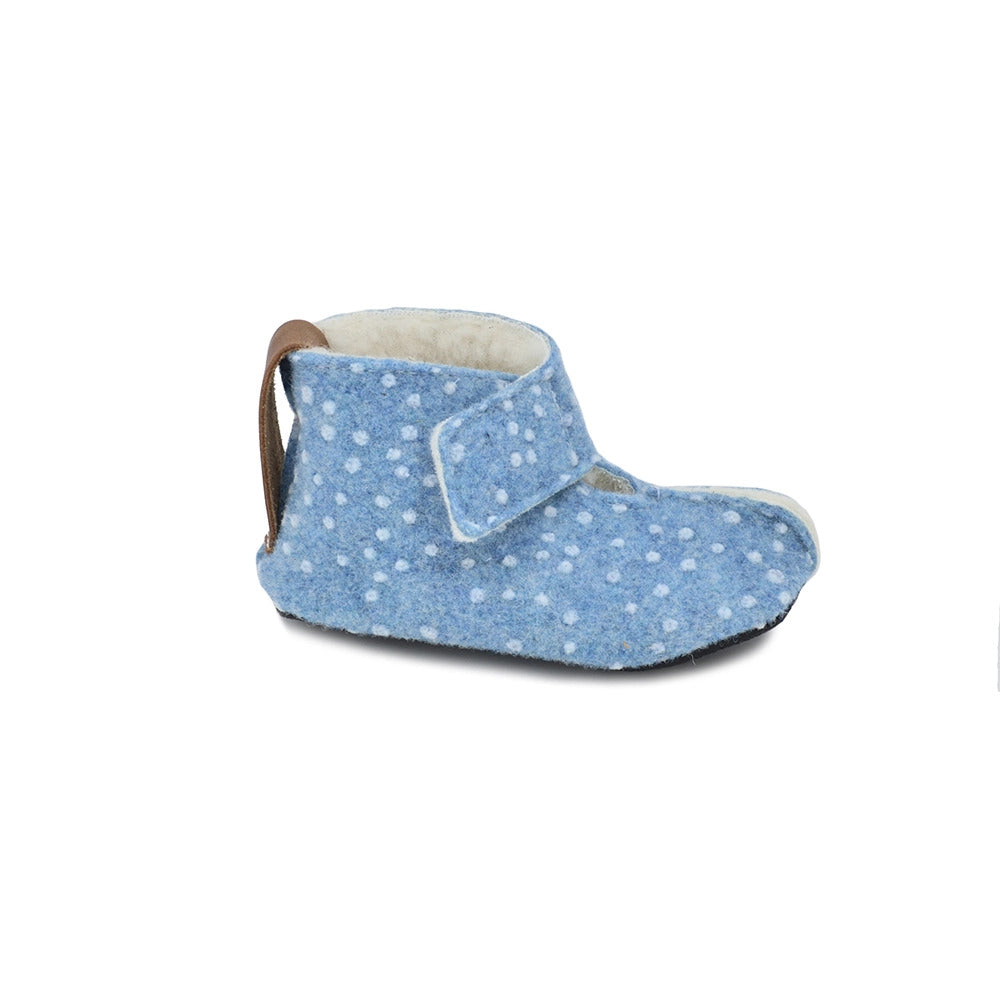 KAKU Children's Slippers - Blue with Dots