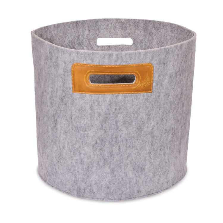 Felt Omaking Basket - Grey/Cognac