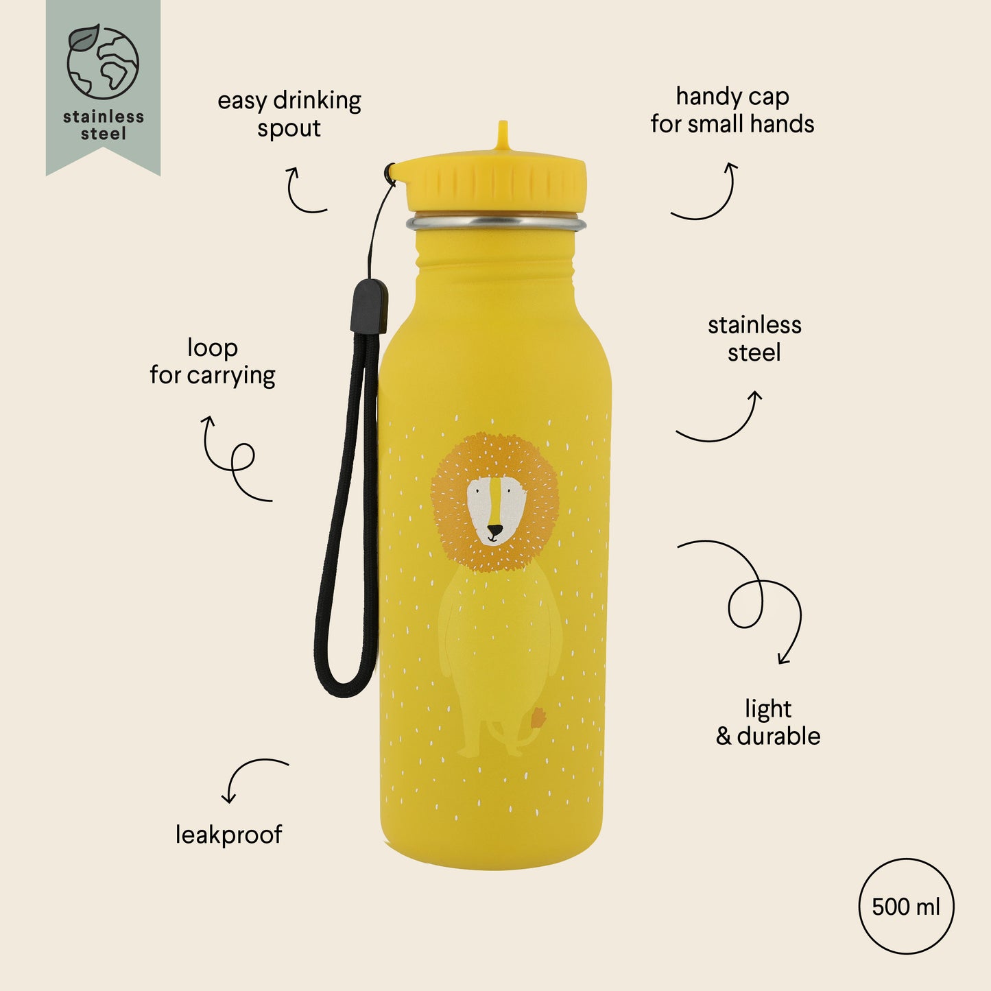 Stainless Steel Bottle 500 ml - Mr Lion