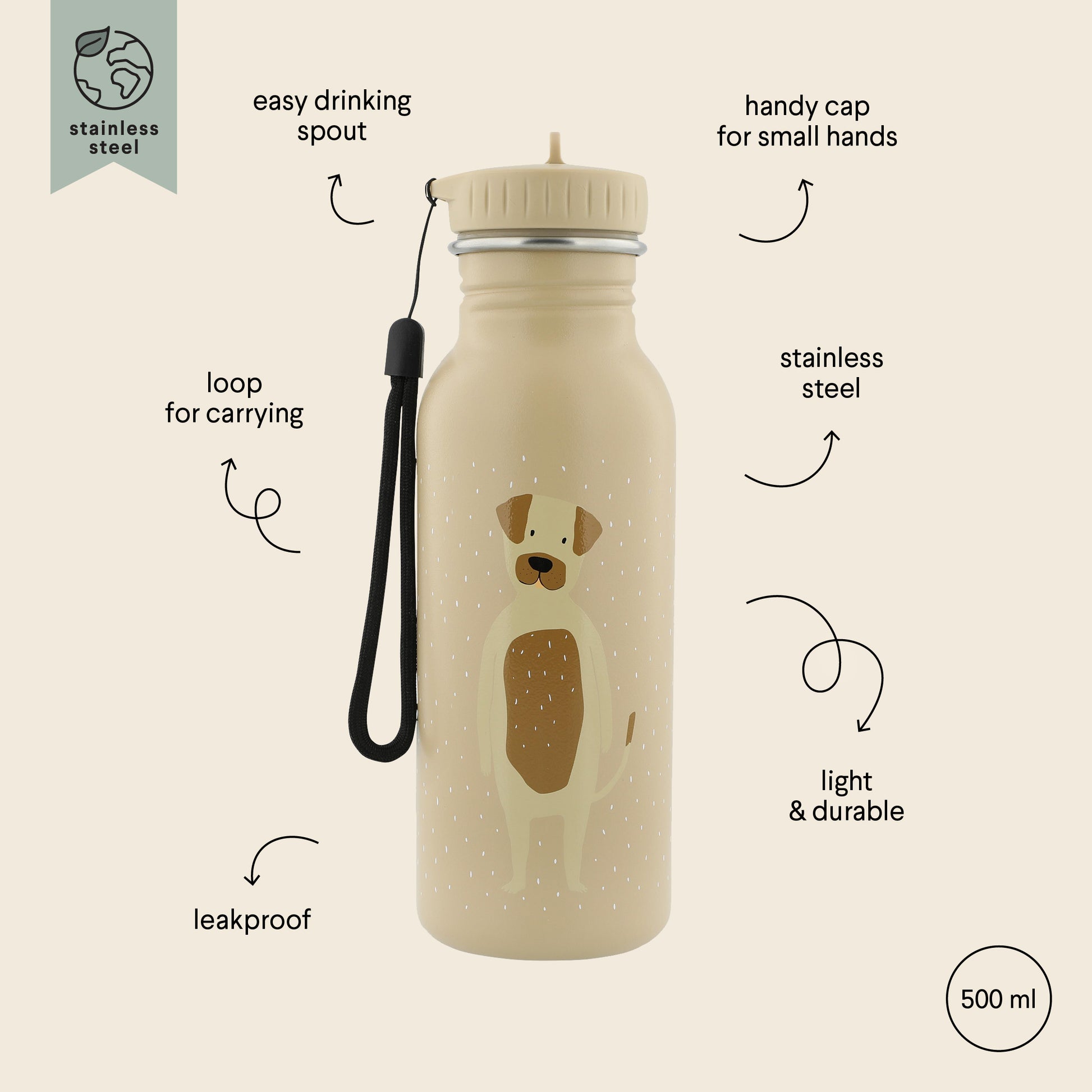 Stainless Steel Bottle 500 ml - Mr Dog