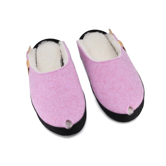 TOKU Brussels Slippers with Lambswool - Light Pink