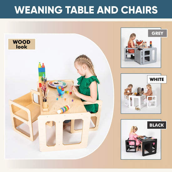 Montessori Weaning Table and Chair Set - with 2 Chairs