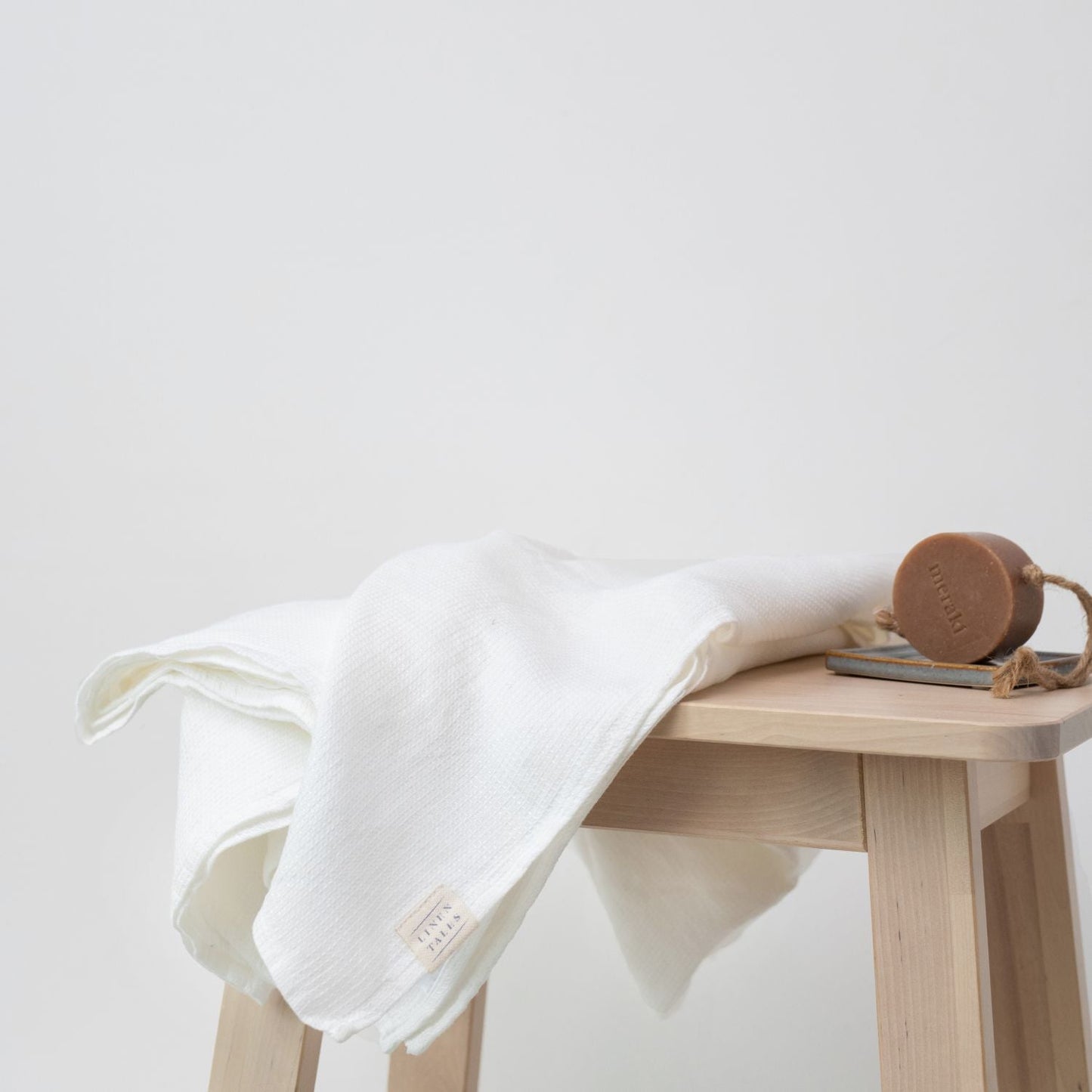 Honeycomb Fine Waffle Towel - White